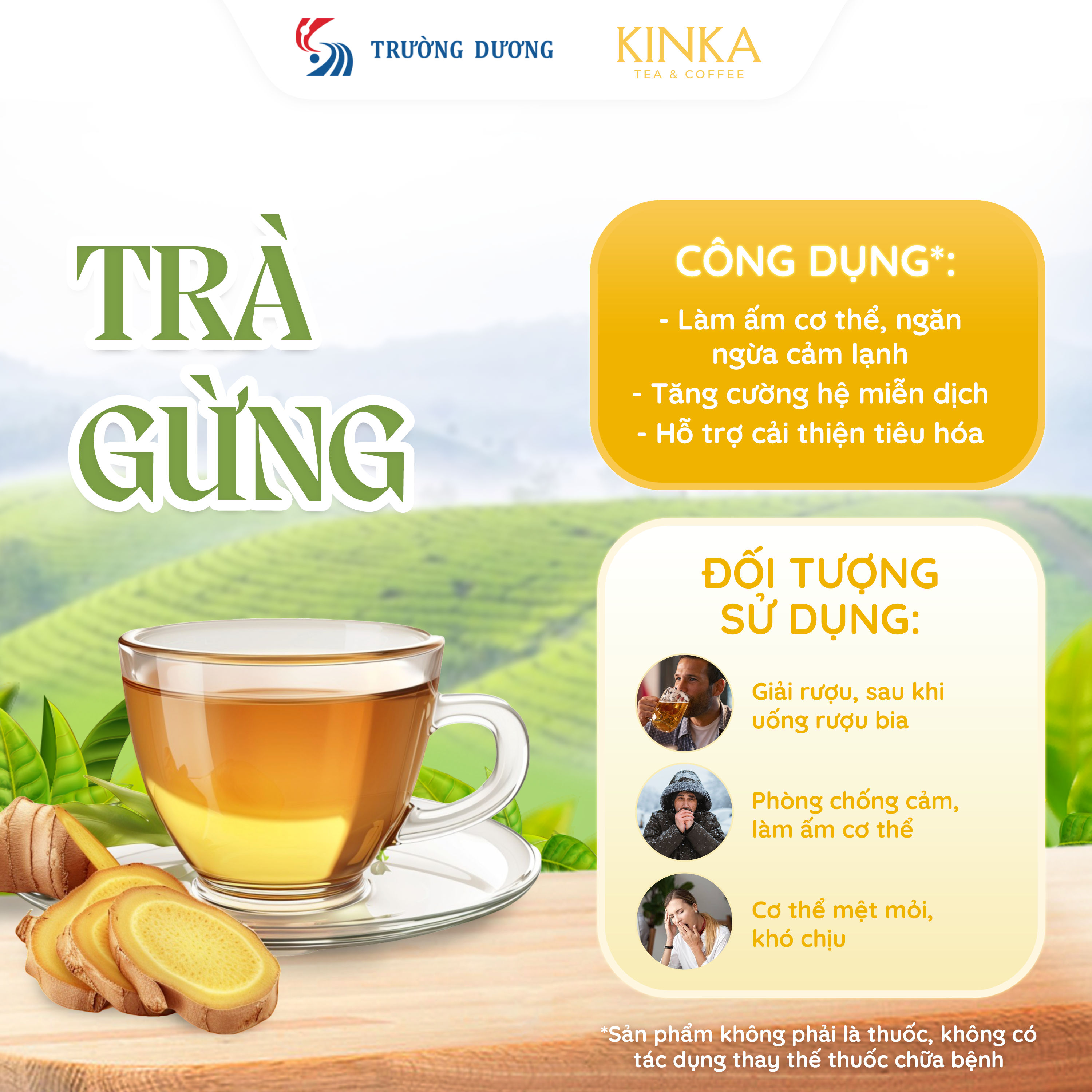 Trà Gừng túi lọc 50g (25 gói x 2g)