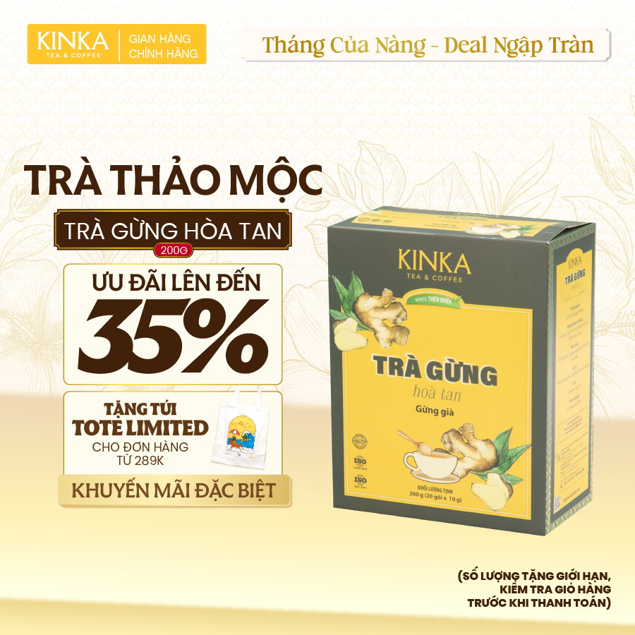 Trà gừng hoà tan 200g (20 gói x 10g)