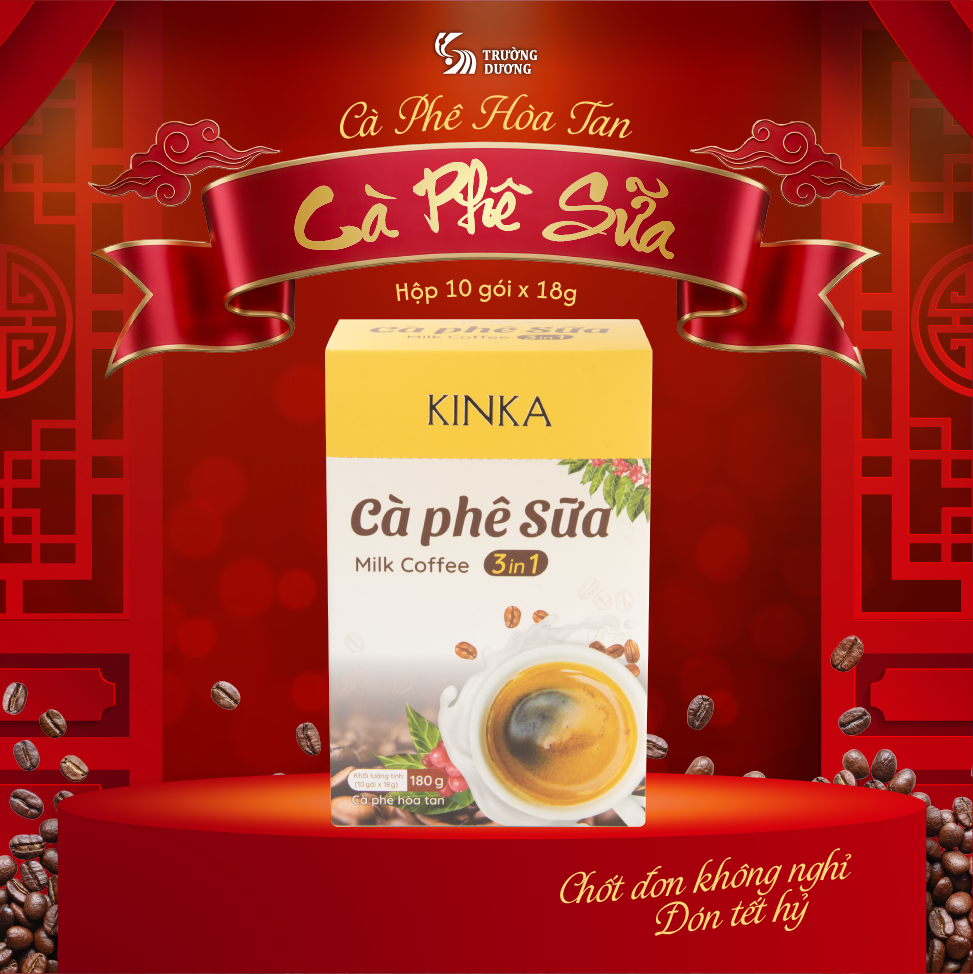 Cà phê sữa hòa tan 3in1 | 180g (10 gói x 18g)