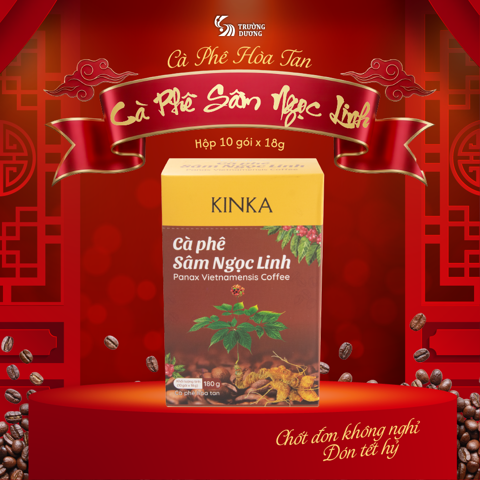 Cà phê hòa tan KINKA Sâm Ngọc Linh | 180g (10 gói x 18g)