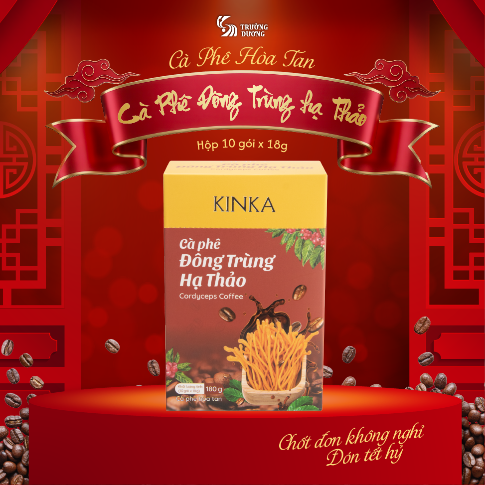 Cà phê hòa tan Đông Trùng Hạ Thảo | 180g (10 gói x 18g)