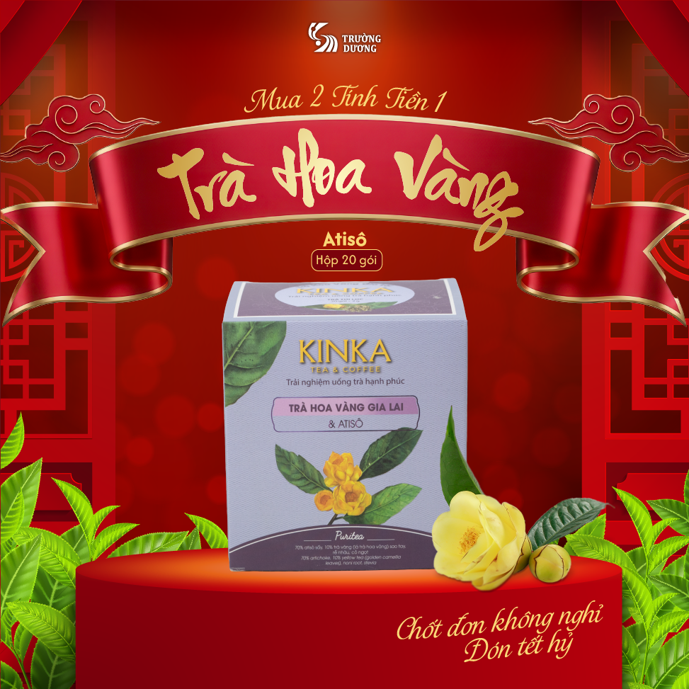 PURITEA | Trà Hoa Vàng Gia Lai & Atiso 40g (20 gói x 2g)