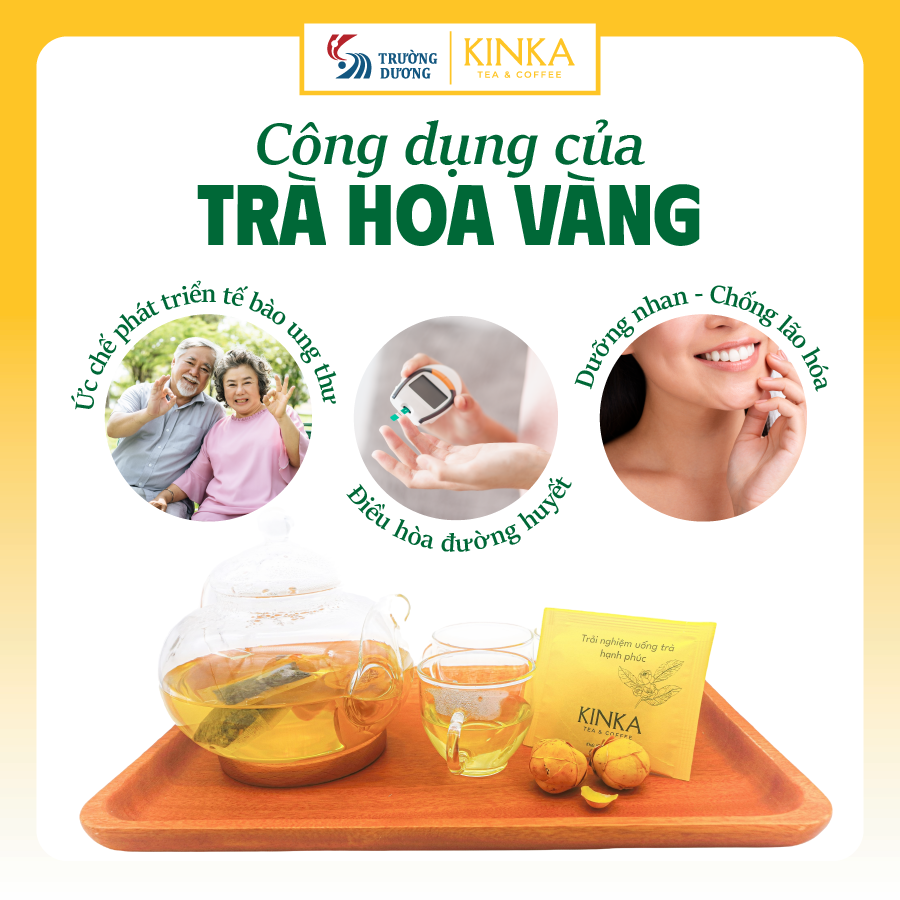 Set trà Phúc Duyên - Hoa trà hoa vàng Gia Lai - Sản phẩm OCOP