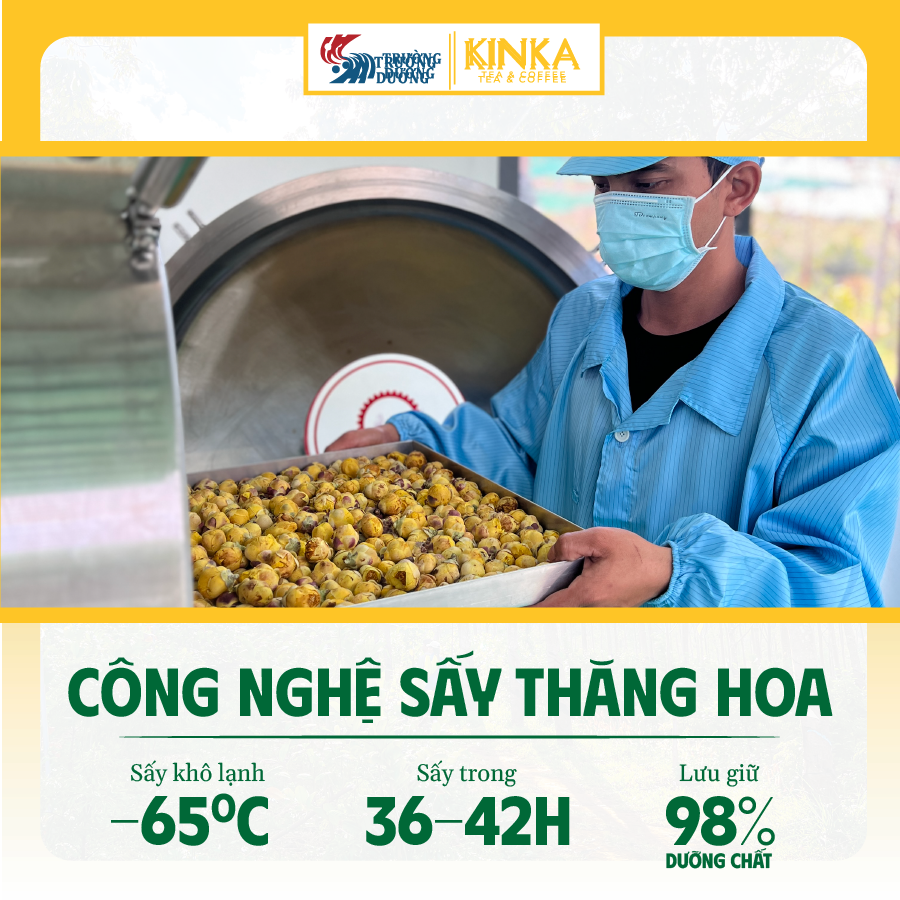 Set trà Phúc Duyên - Hoa trà hoa vàng Gia Lai - Sản phẩm OCOP