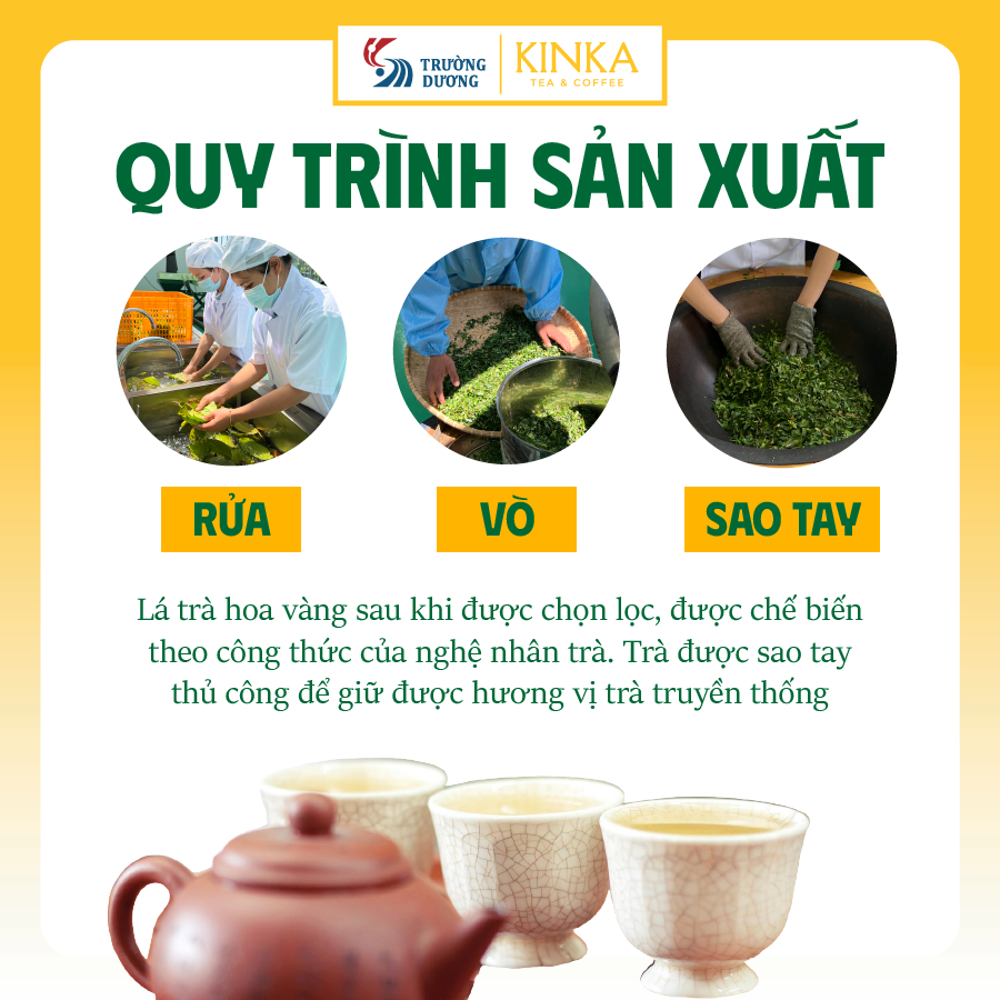 FOUNTAIN OF YOUTH | Trà Hoa Vàng Gia Lai - Lá Xanh & Hoa 40g (20 gói x 2g)