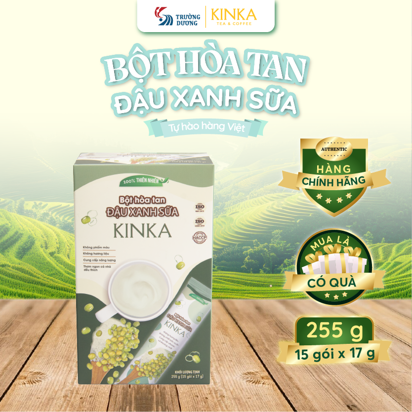 Bột hoà tan đậu xanh sữa 255g (15 gói x 17g)