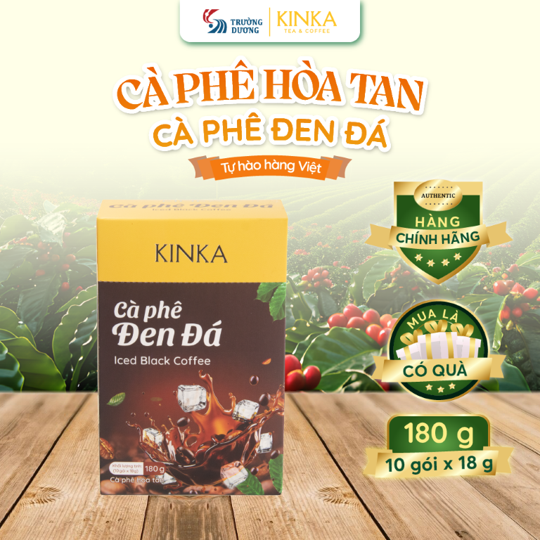 Cà phê hòa tan đen đá | 180g (10 gói x 18g)