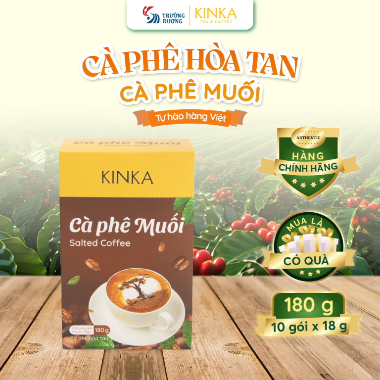 Cà phê muối hòa tan | 180g (10 gói x 18g)