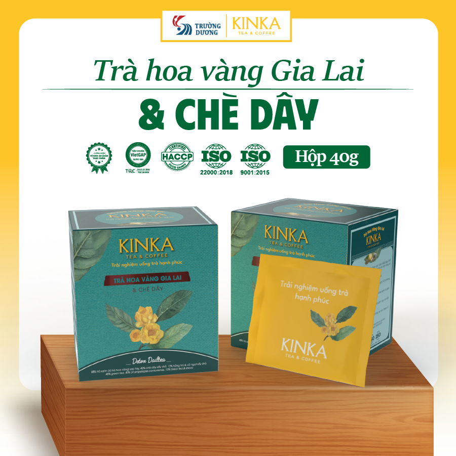DAILY DETOX | Trà Hoa Vàng Gia Lai & Chè Dây 40g (20 gói x 2g)