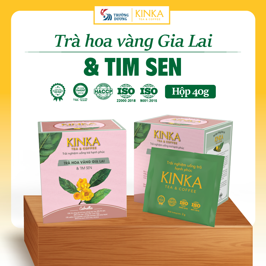 CALMELLIA | Trà Hoa Vàng Gia Lai & Tim Sen 40g (20 gói x 2g)