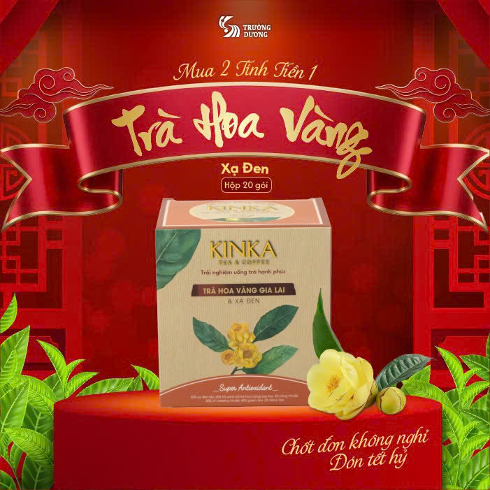 SUPER ANTIOXIDANT | Trà Hoa Vàng Gia Lai & Xạ Đen 40g (20 gói x 2g)