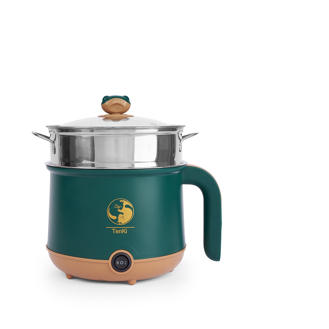 Nồi lẩu điện mini TenKi 2 tầng đa năng tặng xửng hấp inox bảo hành 12 tháng