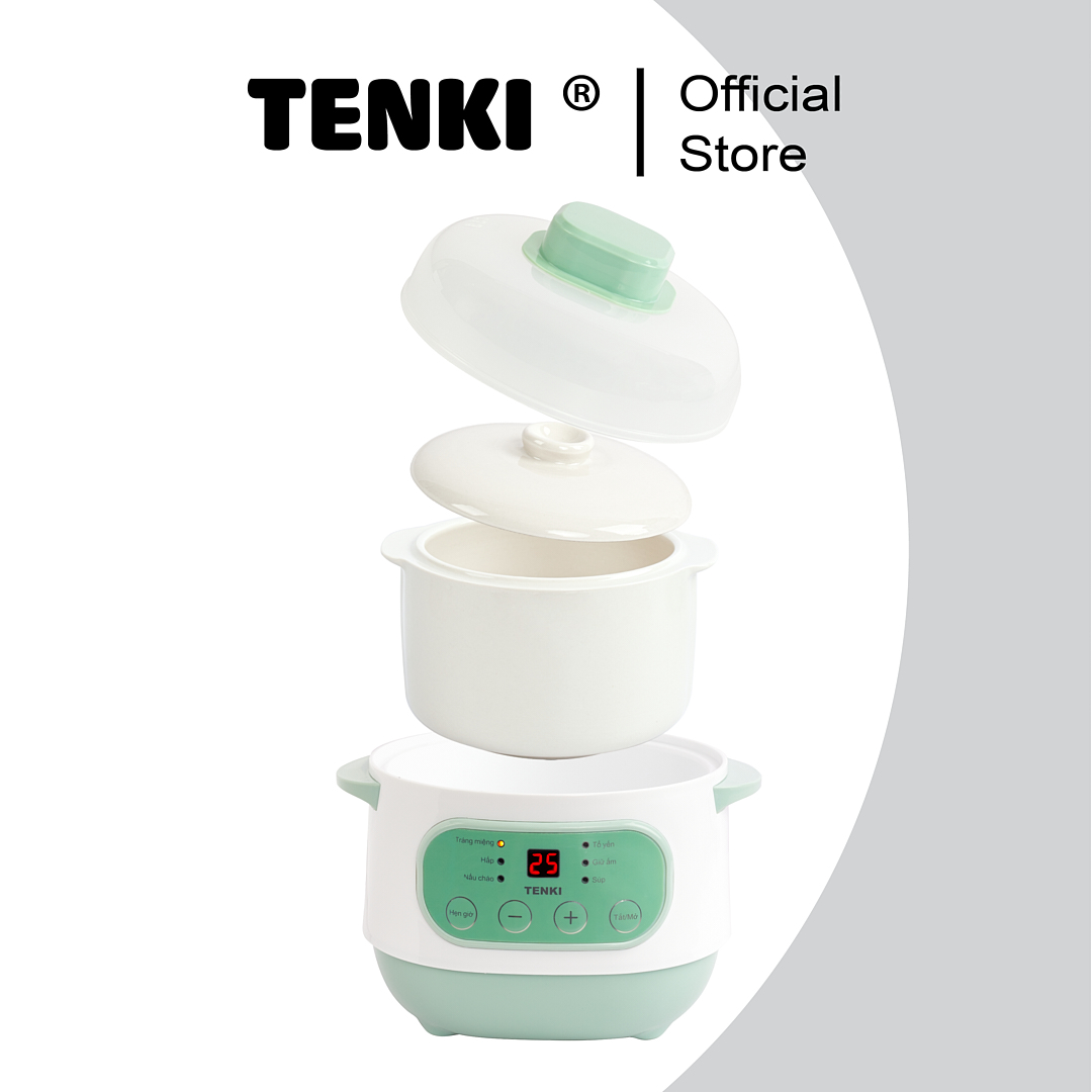 Nồi Nấu Chậm Tenki Ninh Hầm Nấu Cháo Chưng Yến Hấp Súp 6 Chế Độ Nấu Đa Năng