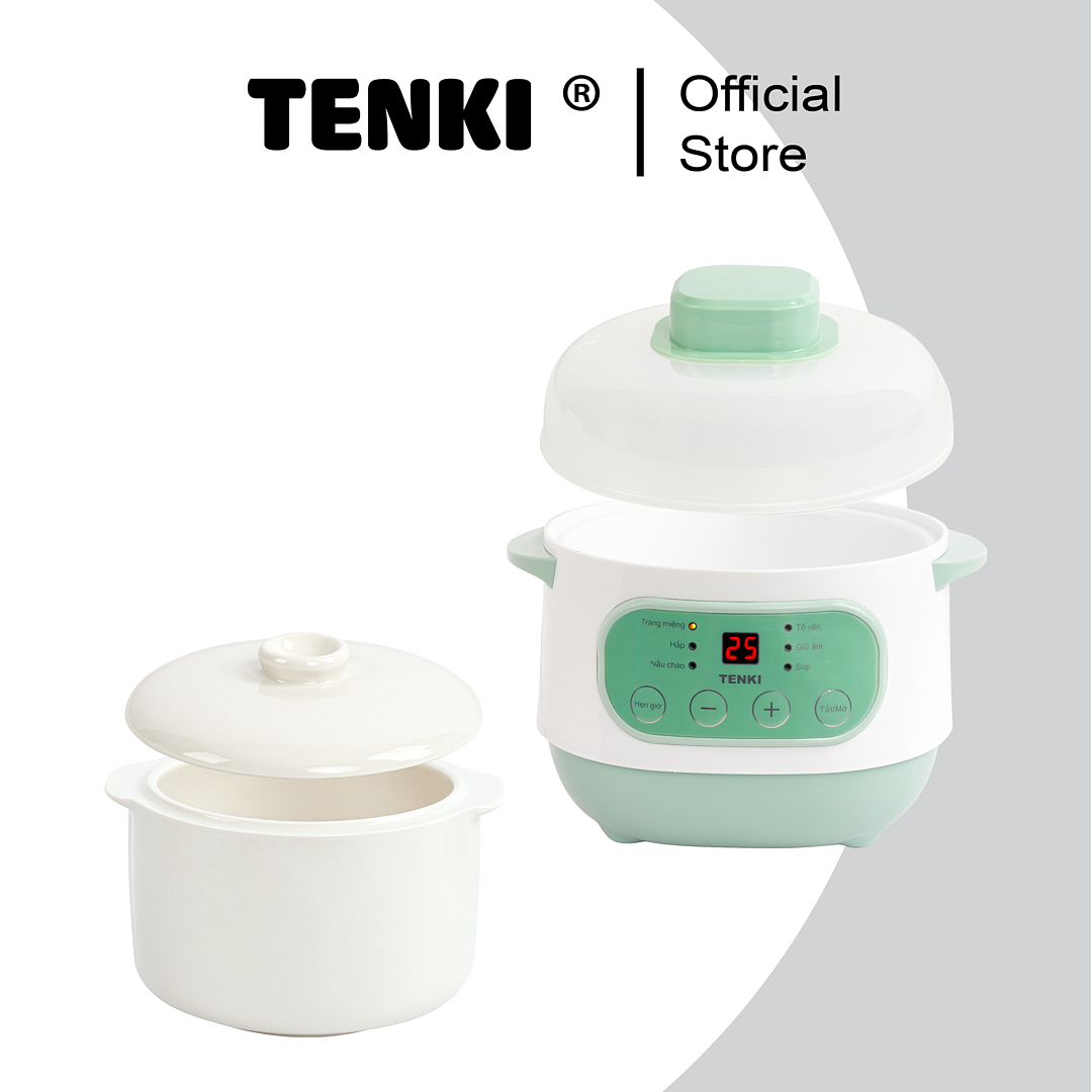 Nồi Nấu Chậm Tenki Ninh Hầm Nấu Cháo Chưng Yến Hấp Súp 6 Chế Độ Nấu Đa Năng