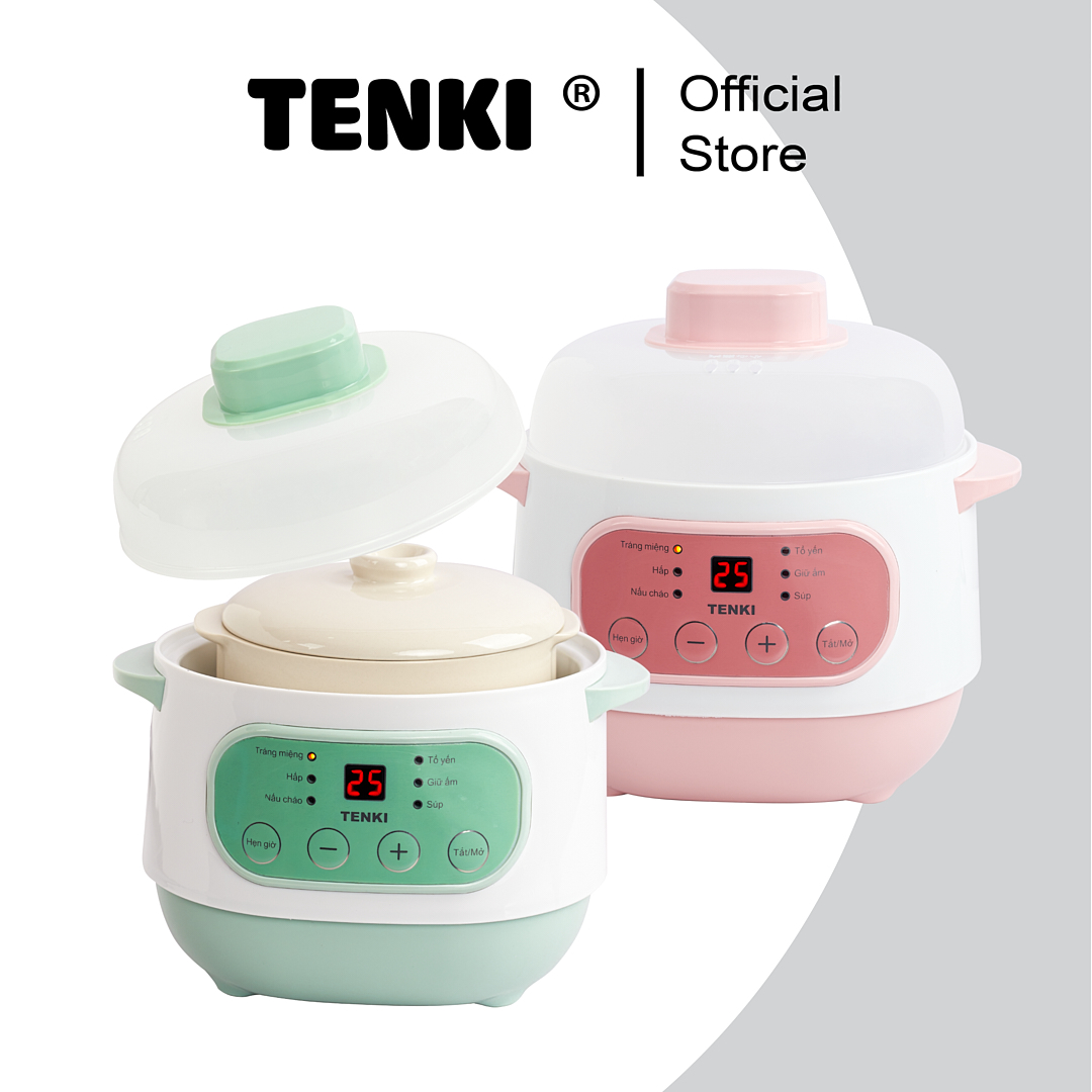 Nồi Nấu Chậm Tenki Ninh Hầm Nấu Cháo Chưng Yến Hấp Súp 6 Chế Độ Nấu Đa Năng