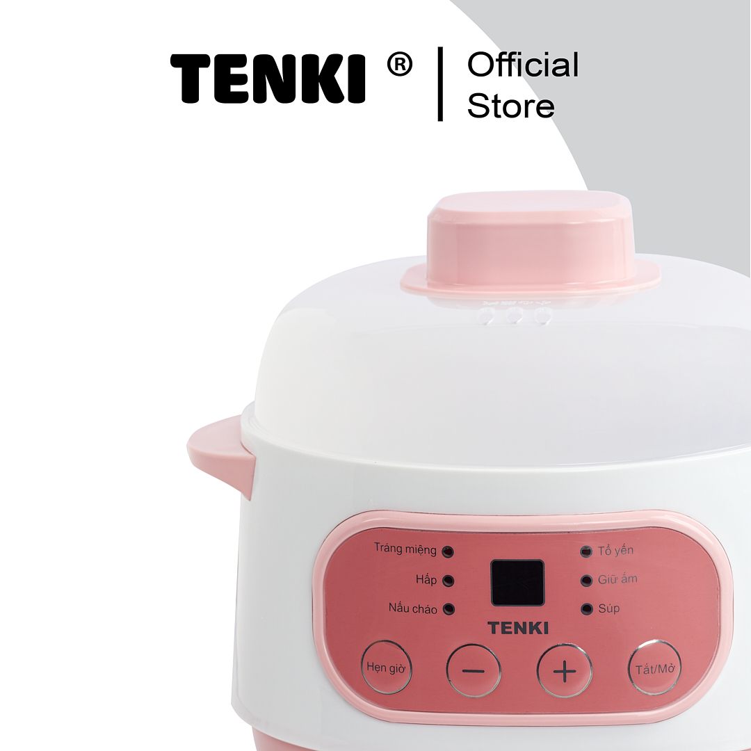 Nồi Nấu Chậm Tenki Ninh Hầm Nấu Cháo Chưng Yến Hấp Súp 6 Chế Độ Nấu Đa Năng