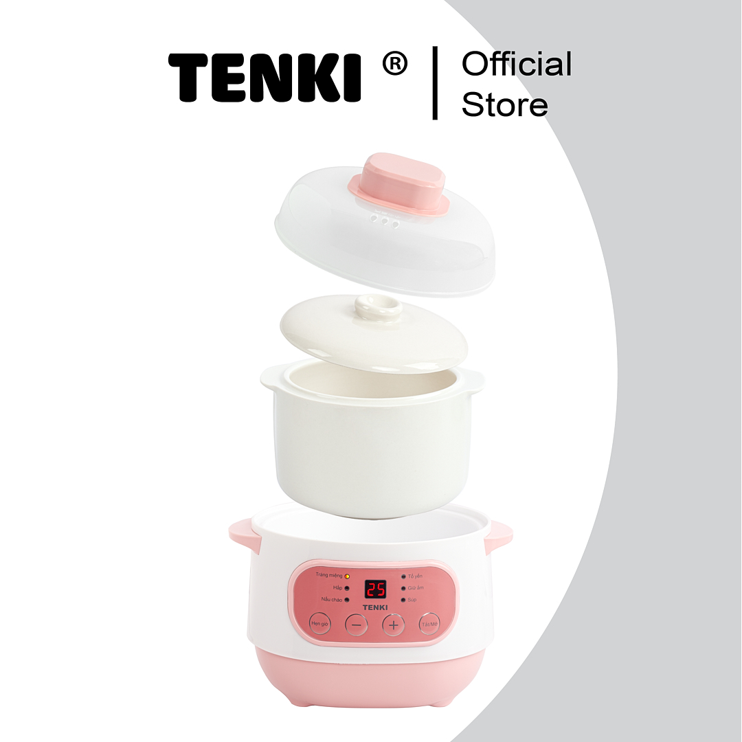 Nồi Nấu Chậm Tenki Ninh Hầm Nấu Cháo Chưng Yến Hấp Súp 6 Chế Độ Nấu Đa Năng