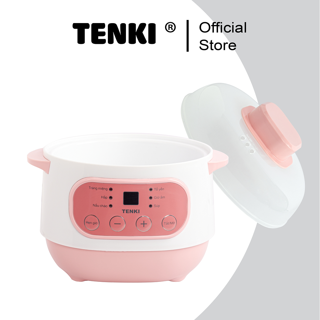Nồi Nấu Chậm Tenki Ninh Hầm Nấu Cháo Chưng Yến Hấp Súp 6 Chế Độ Nấu Đa Năng