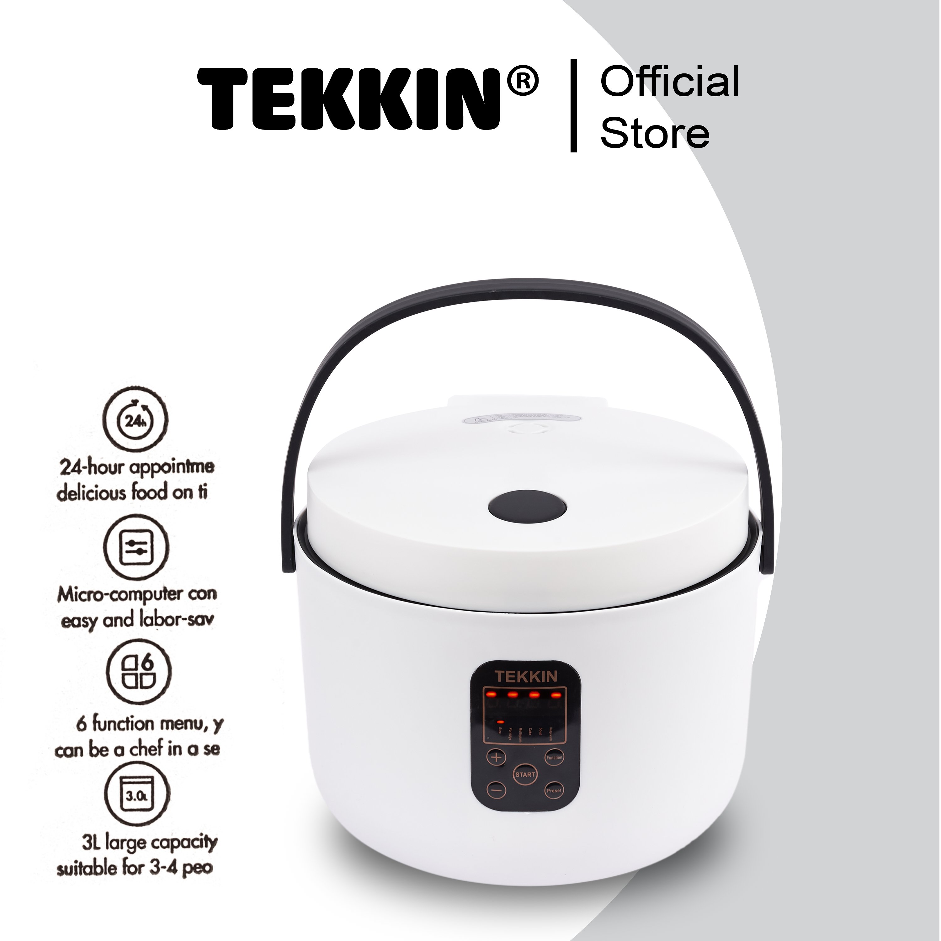Nồi cơm điện tử TEKKIN TI-888 1.2L - Hàng chính hãng bảo hành 12 tháng