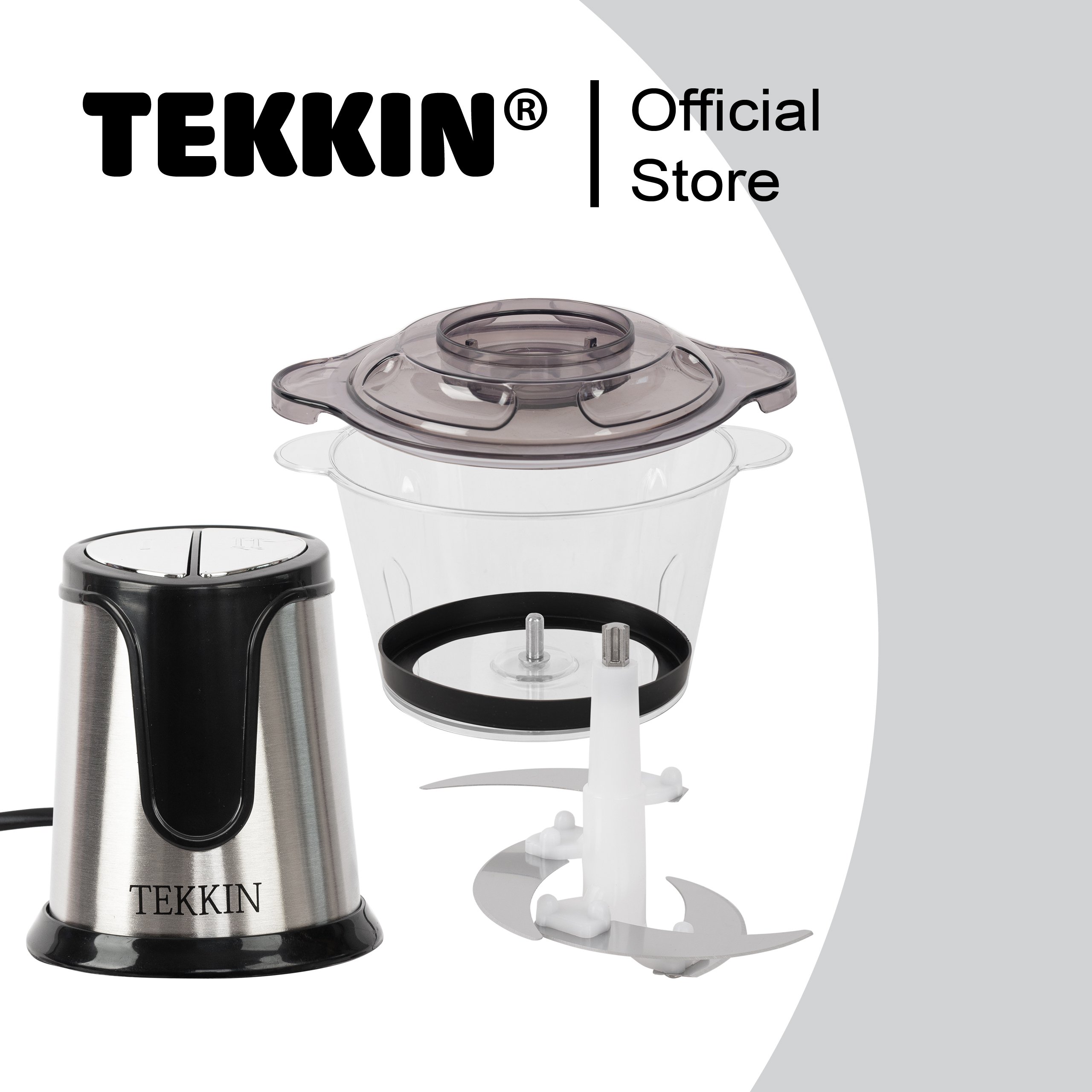 Máy xay thịt thực phẩm đa năng TEKKIN A6 công suất 300W, cối thủy tinh bảo hành 12 tháng