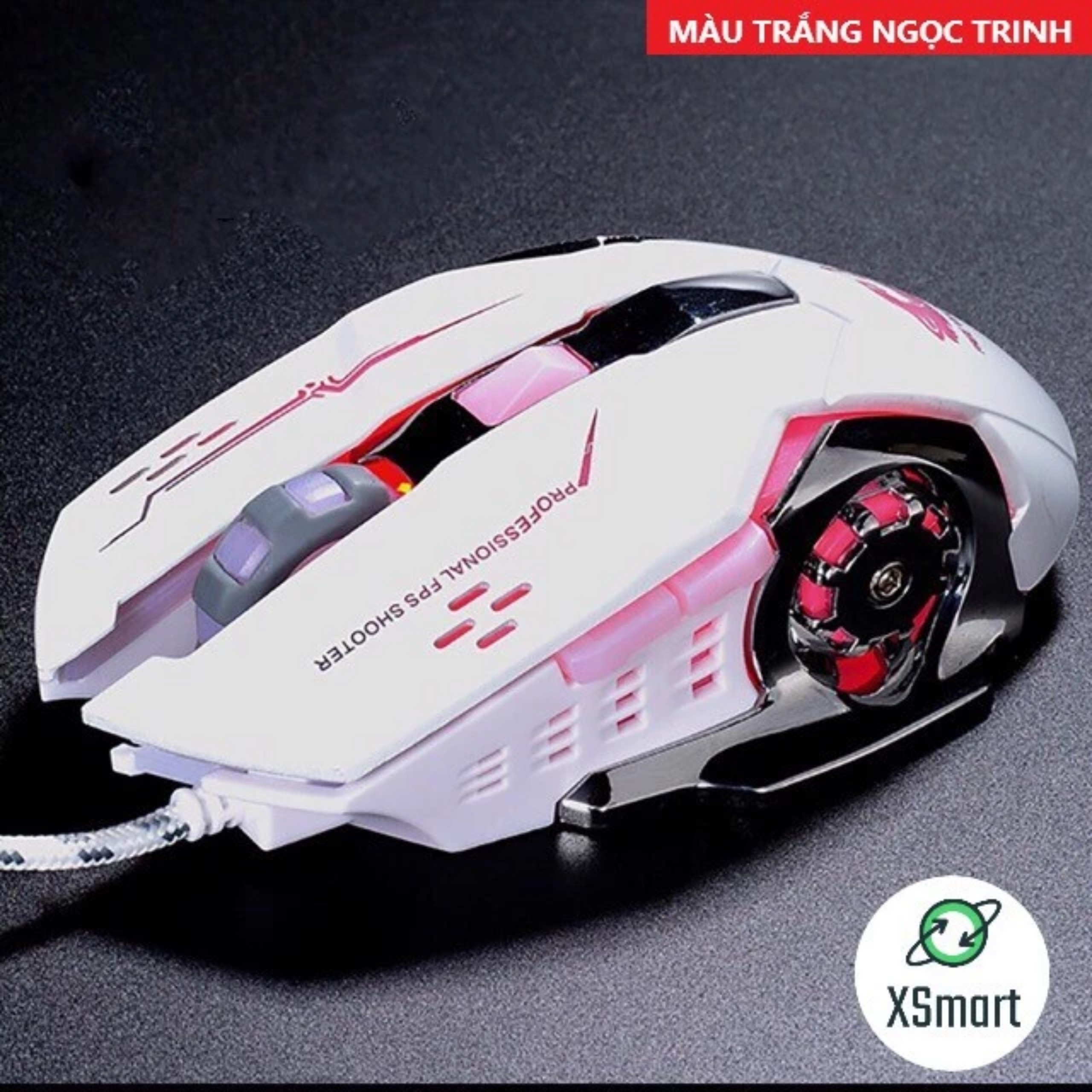 Chuột Gaming Máy Tính TEKKIN V5 PRO LED đổi màu Có Dây màu cực đẹp chuyên game, chỉnh được dpi