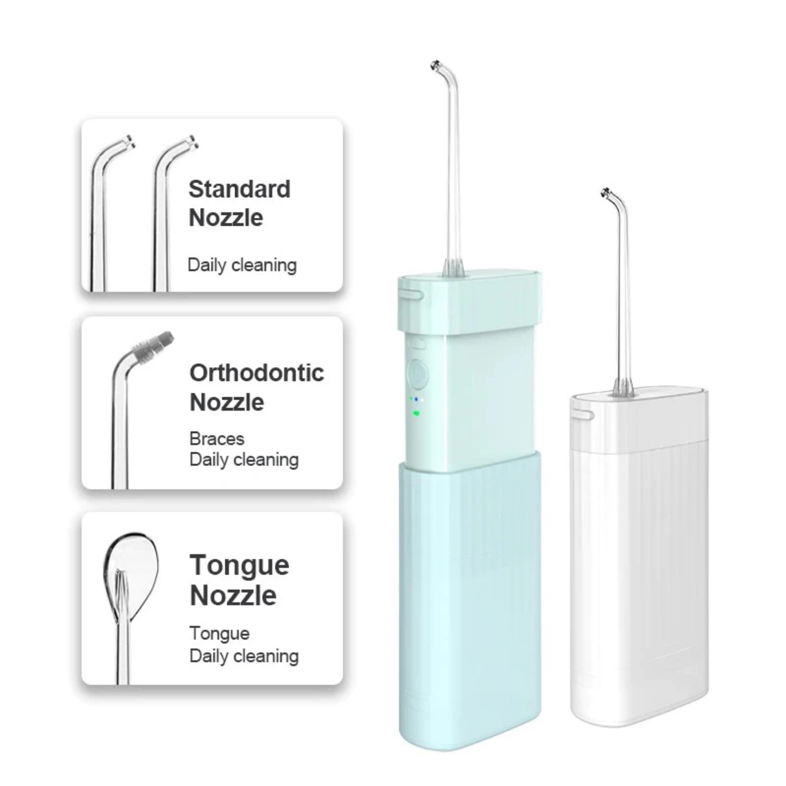 Máy tăm nước nhỏ gọn công suất mạnh mẽ TEKKIN TI-125 bảo hành 12 tháng vệ sinh răng sạch sẽ