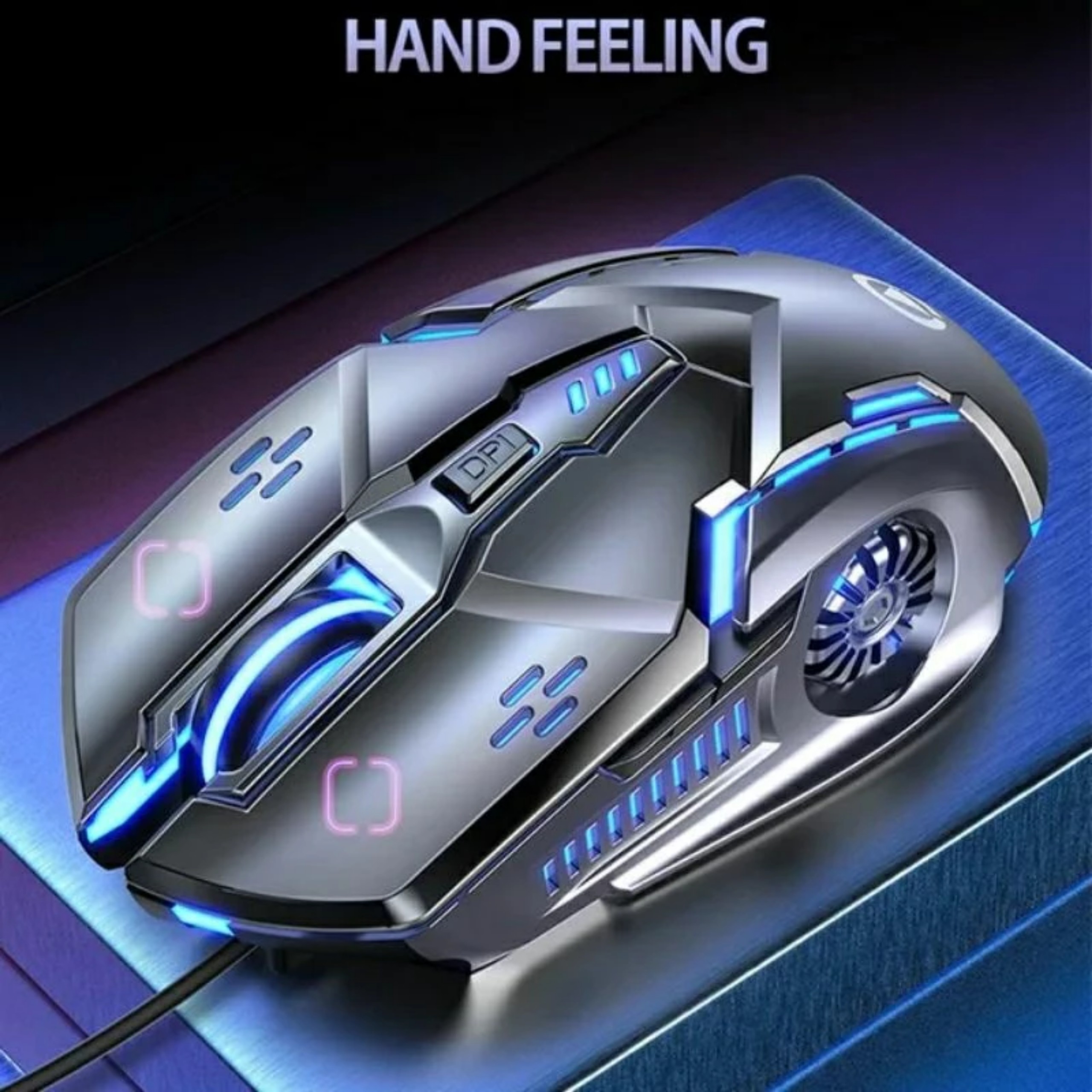 Chuột Gaming Máy Tính TEKKIN V5 PRO LED đổi màu Có Dây màu cực đẹp chuyên game, chỉnh được dpi