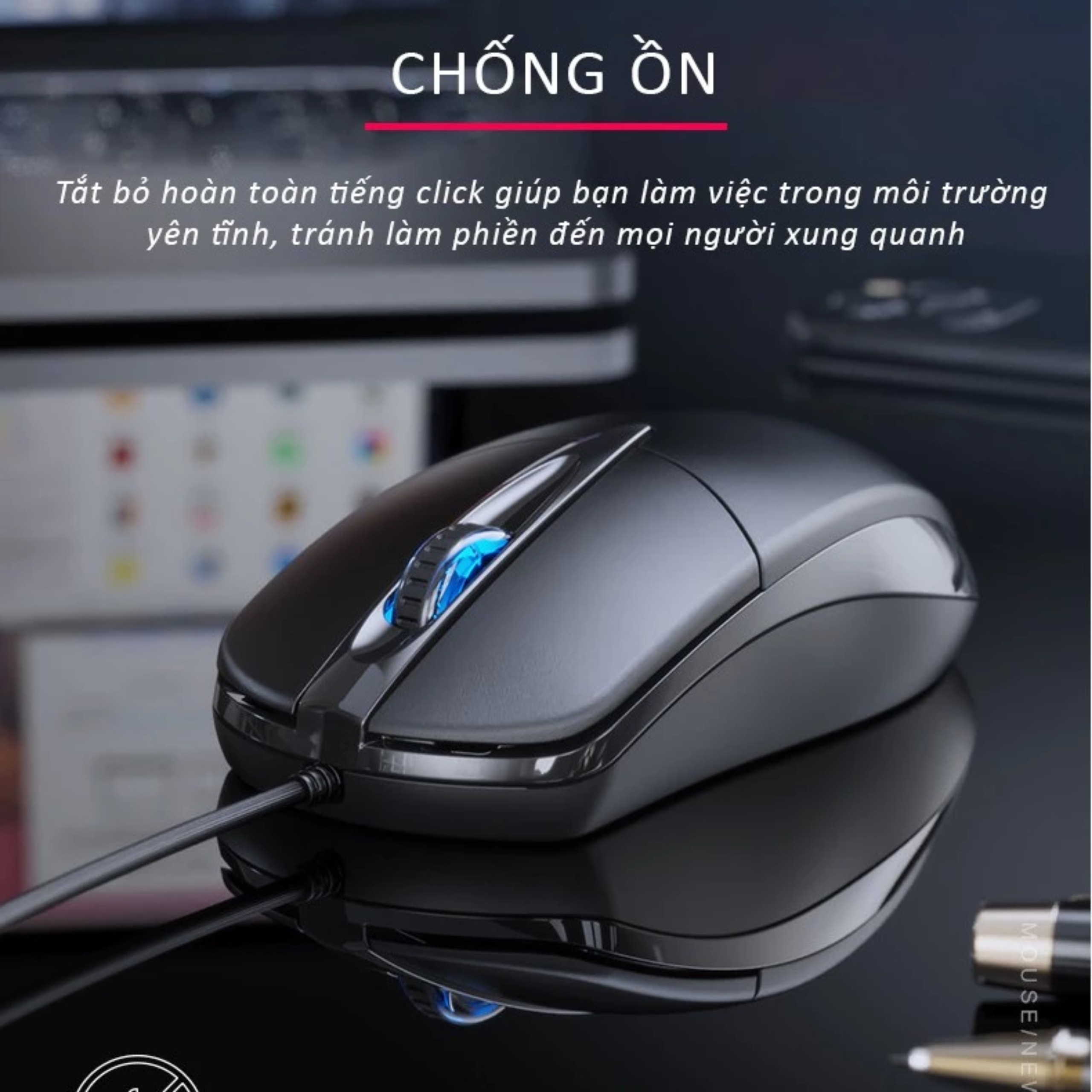 Chuột máy tính có dây văn phòng gaming TEKKIN G2 giá rẻ DPI 1200 chơi game cho laptop
