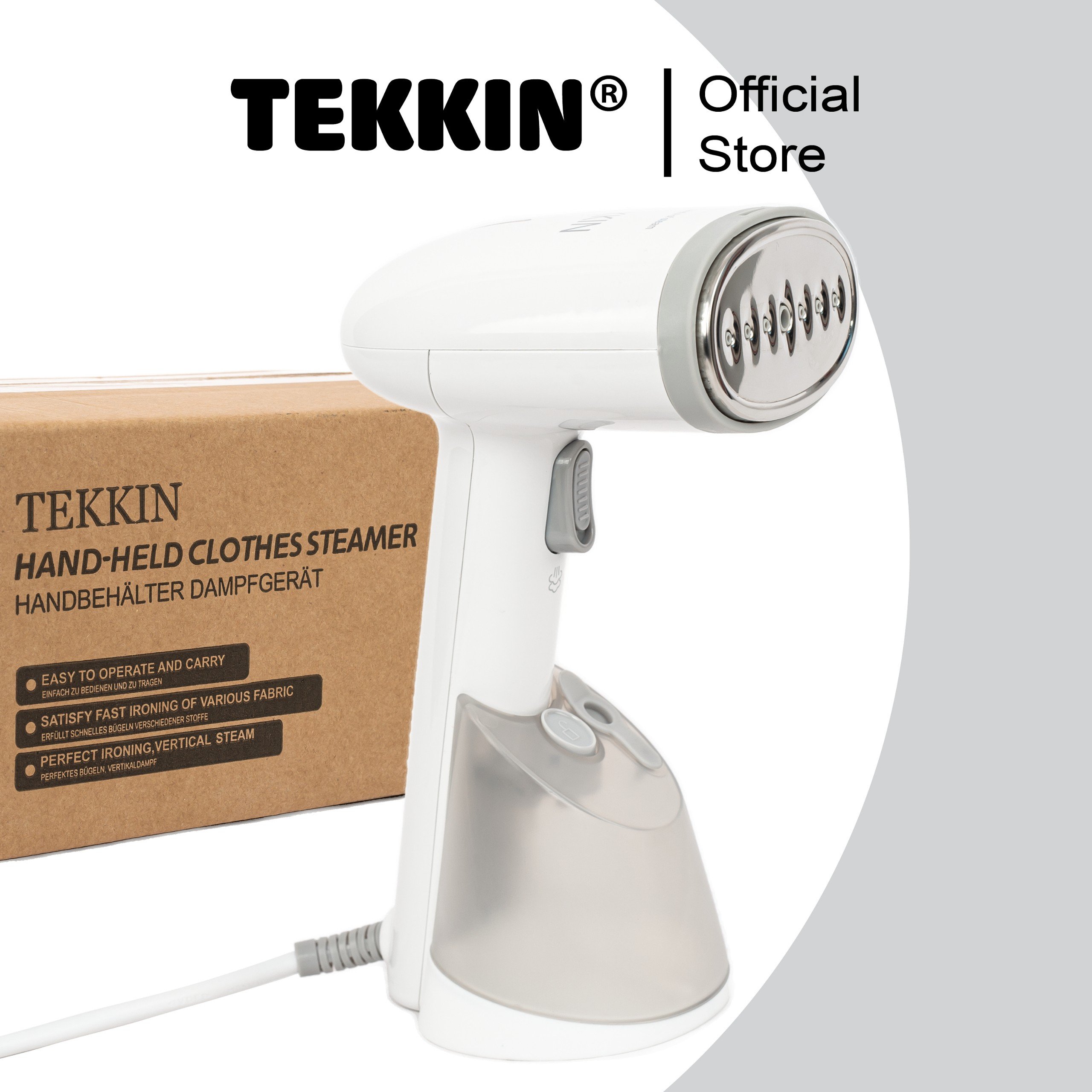 Bàn là hơi nước cầm tay TEKKIN TI-1808 Công Suất 1400W Dung Tích Lớn 250mL - Bảo Hành 1 Năm 1 Đổi 1