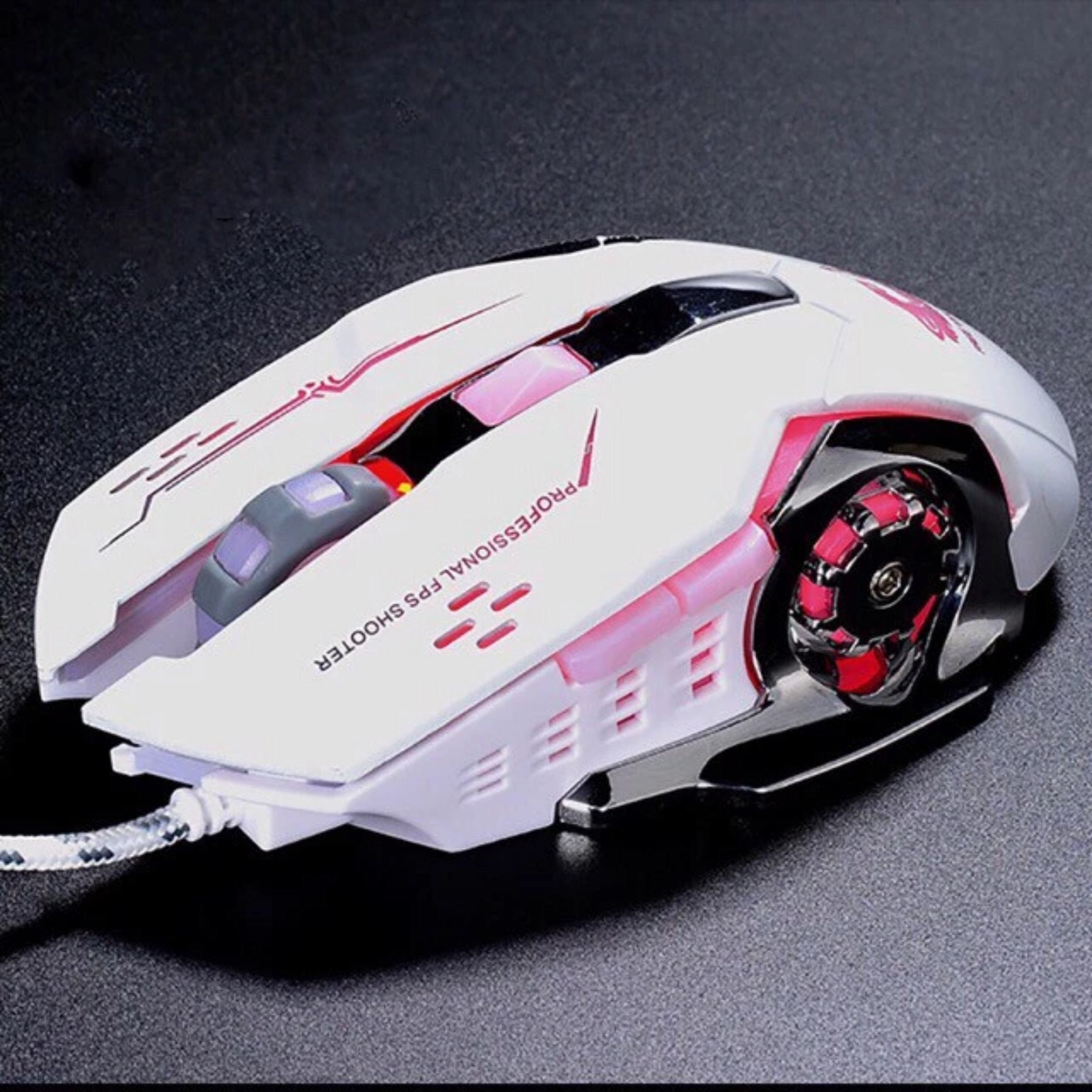 Chuột Gaming Máy Tính TEKKIN V5 PRO LED đổi màu Có Dây màu cực đẹp chuyên game, chỉnh được dpi