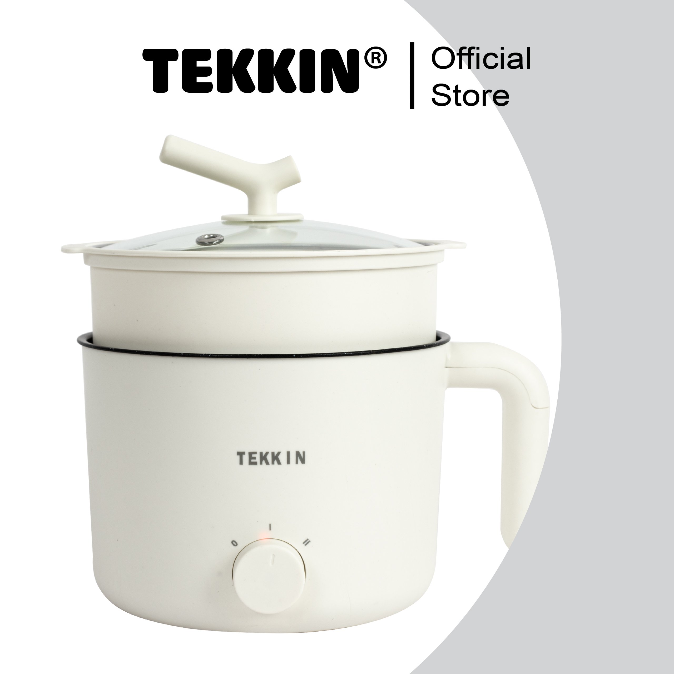 Nồi Lẩu Điện Mini Đa Năng 2 Tầng TEKKIN TI-20A 1.6L Lòng Nồi Chống Dính Lẩu Chiên Xào Bảo Hành 12 Tháng
