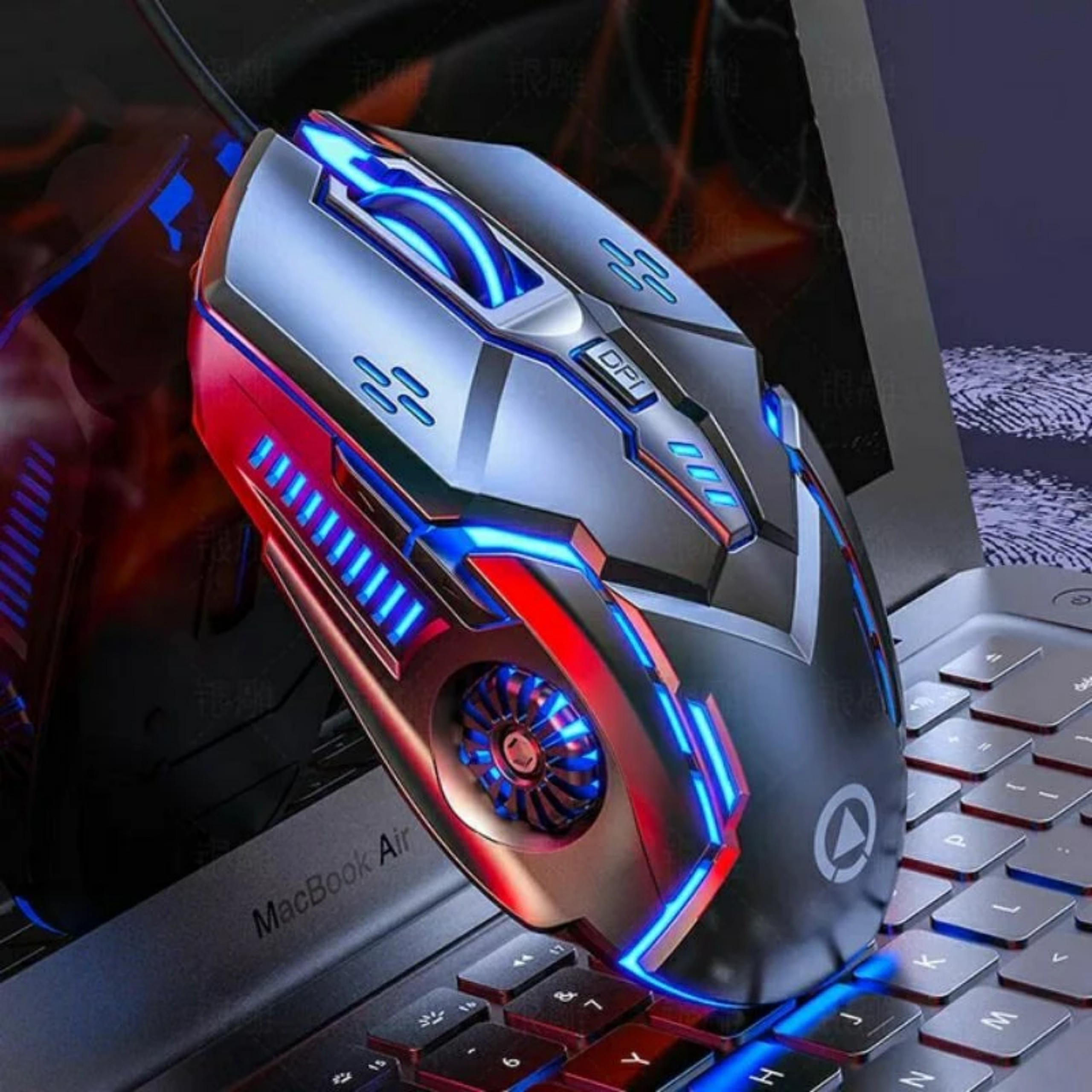 Chuột Gaming Máy Tính TEKKIN V5 PRO LED đổi màu Có Dây màu cực đẹp chuyên game, chỉnh được dpi