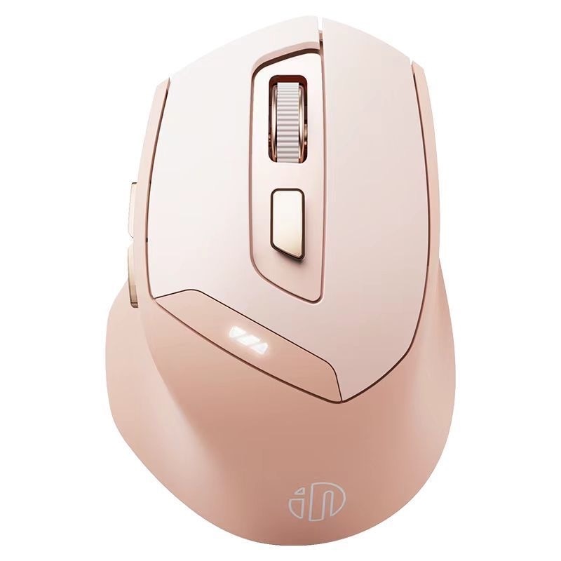 Chuột bluetooth 5.0 không dây TEKKIN INPHIC DR8 màu hồng cute dành cho nữ văn phòng game thủ tắt âm chống ồn silent