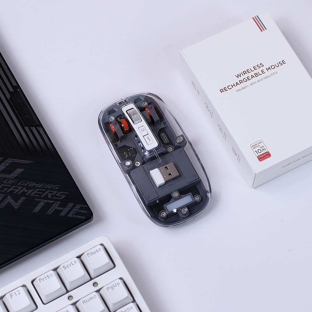 ￼Chuột Bluetooth Không Dây TEKKIN M233 Thiết Kế Trong Suốt Độc Lạ