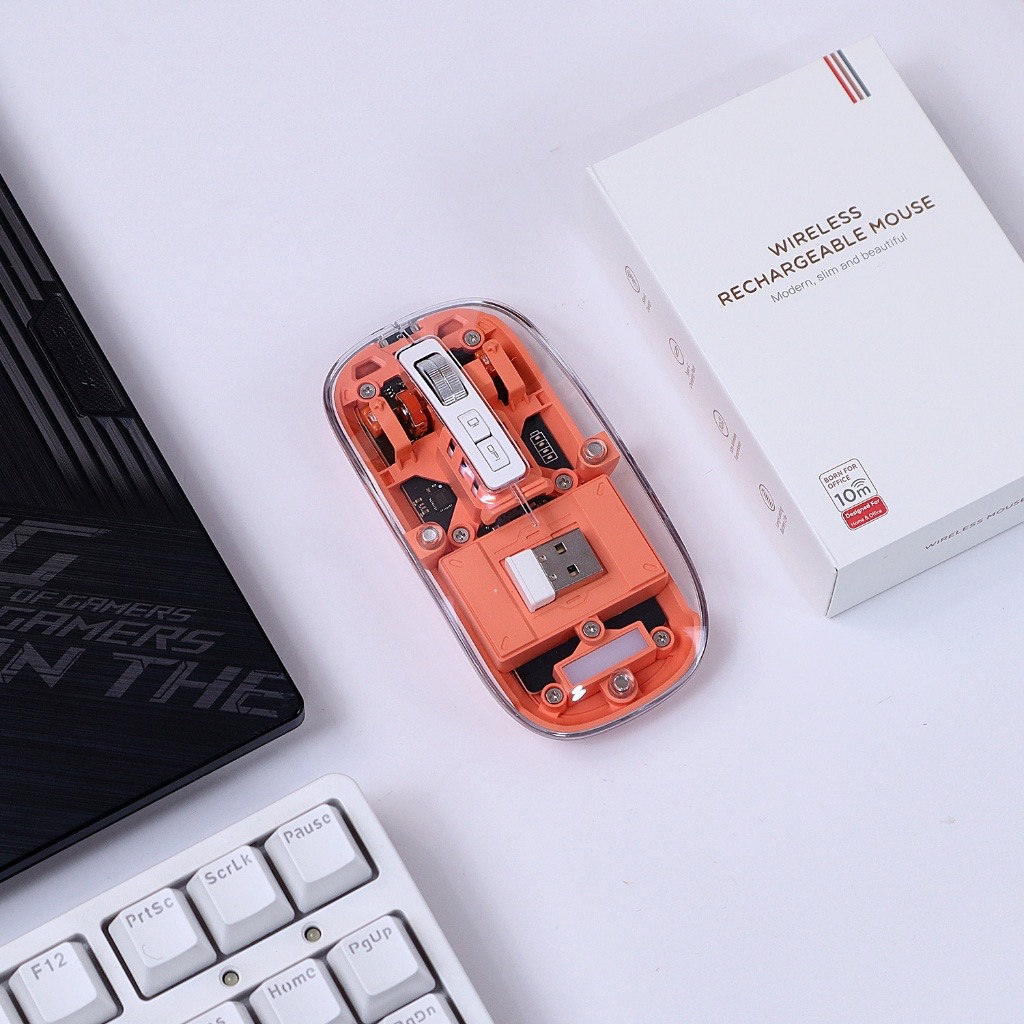 ￼Chuột Bluetooth Không Dây TEKKIN M233 Thiết Kế Trong Suốt Độc Lạ