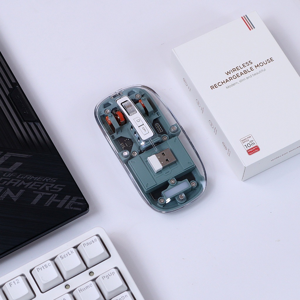 ￼Chuột Bluetooth Không Dây TEKKIN M233 Thiết Kế Trong Suốt Độc Lạ