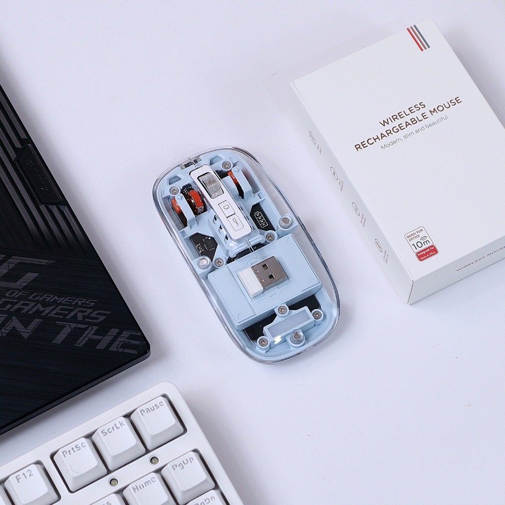 ￼Chuột Bluetooth Không Dây TEKKIN M233 Thiết Kế Trong Suốt Độc Lạ