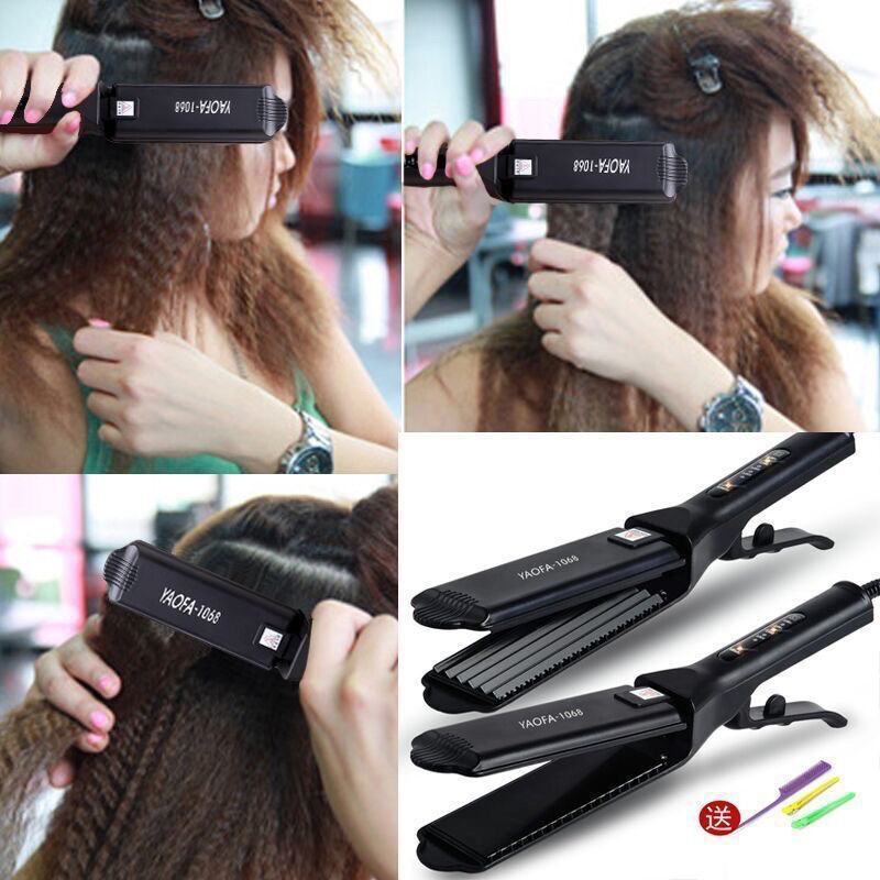 ￼Máy bấm phồng tóc hình răng cưa siêu xinh tặng kèm lược và kẹp tóc