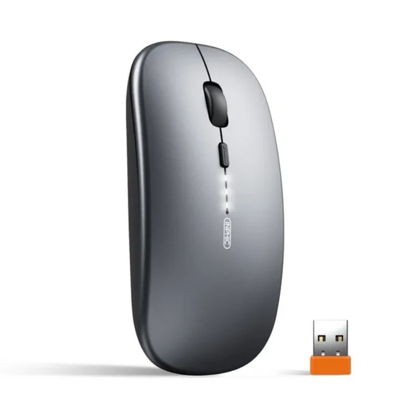 ￼Chuột Bluetooth không dây tự sạc pin TEKKIN INPHIC M1P ko tiếng click sạc 1 lần dùng 8 tuần cho máy tính