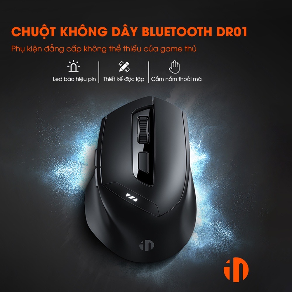 ￼Chuột gaming không dây bluetooth TEKKIN INPHIC DR01 pin sạc phù hợp máy tính laptop