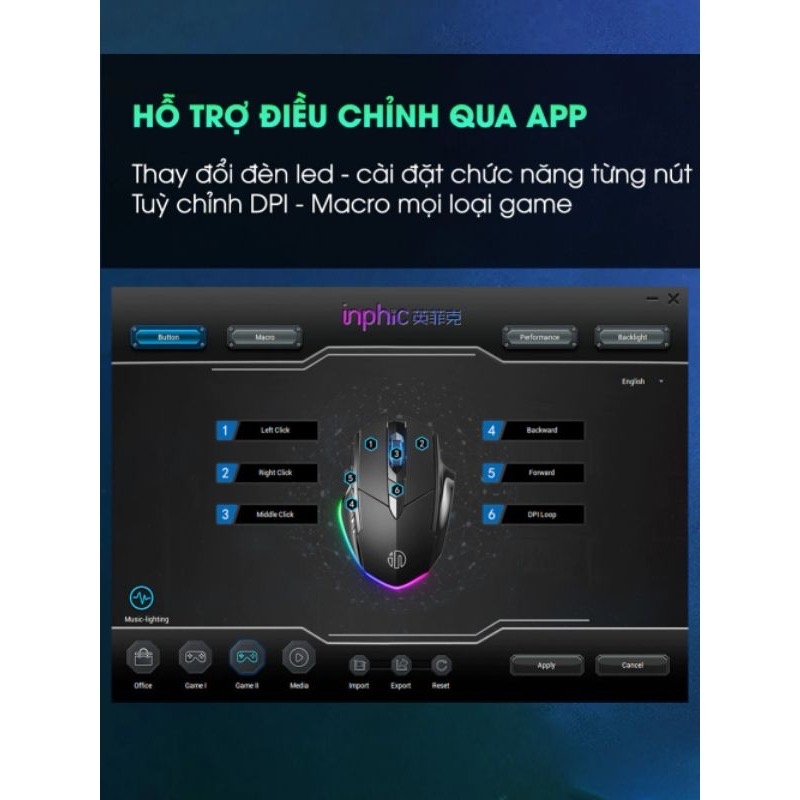 Chuột máy tính gaming TEKKIN W1 PRO 7200 DPI bản có dây tắt âm silent Led RGB - Chính hãng