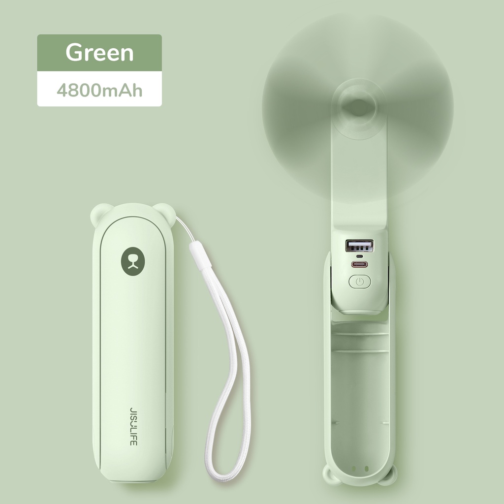 Quạt cầm tay mini TEKKIN TI-315 kiêm sạc dự phòng đèn pin 4800mAh 3 IN 1
