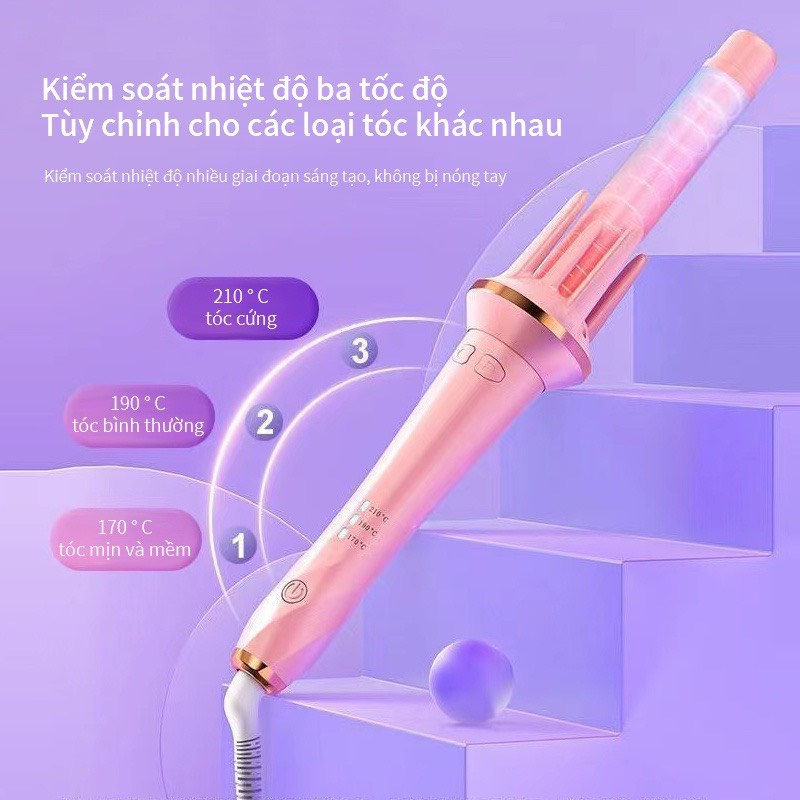 Máy uốn tóc TEKKIN TI-915 tự động chất liệu gốm sứ chính hãng đường kính 28m