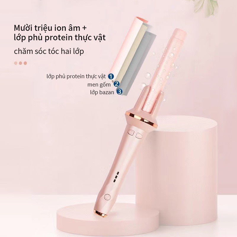 Máy uốn tóc TEKKIN TI-915 tự động chất liệu gốm sứ chính hãng đường kính 28m