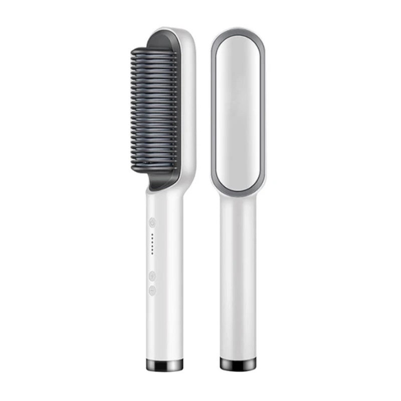 Lược điện chải tóc TEKKIN TI-158 tạo kiểu uốn thẳng 3 in 1 đa năng cao cấp chuyên nghiệp dành cho salon 6 mức nhiệt