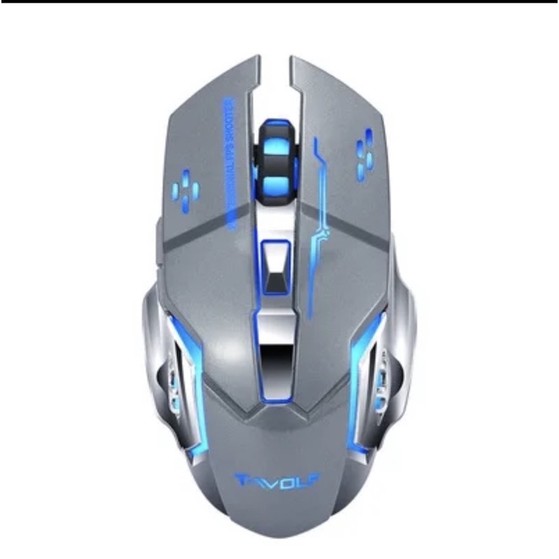Chuột không dây gaming TEKKIN T-WOLF Wireless 2.4GHz siêu ngầu, đèn led tự thay đổi màu sắc
