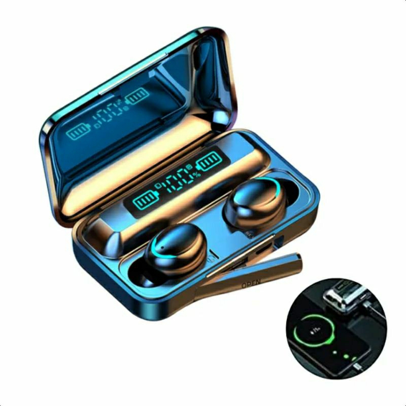 Tai nghe Bluetooth 5.0 TEKKIN F9 PRO - Nút Cảm Ứng Chống Nước - Pin Sạc 2000mah