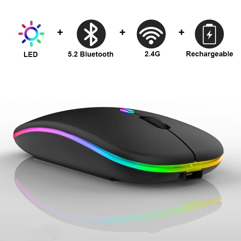Chuột BLUETOOTH Máy Tính TEKKIN Kết Nối Tín Hiệu Trong Phạm Vi 10m Click Không Gây Tiếng Ồn TEKKIN A10