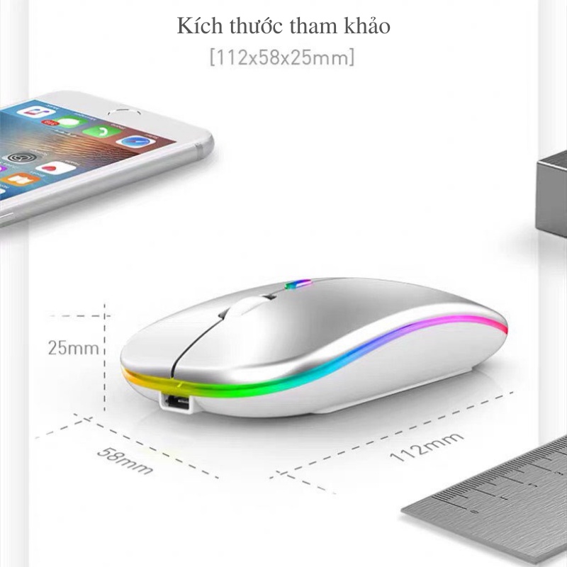 Chuột BLUETOOTH Máy Tính TEKKIN Kết Nối Tín Hiệu Trong Phạm Vi 10m Click Không Gây Tiếng Ồn TEKKIN A10