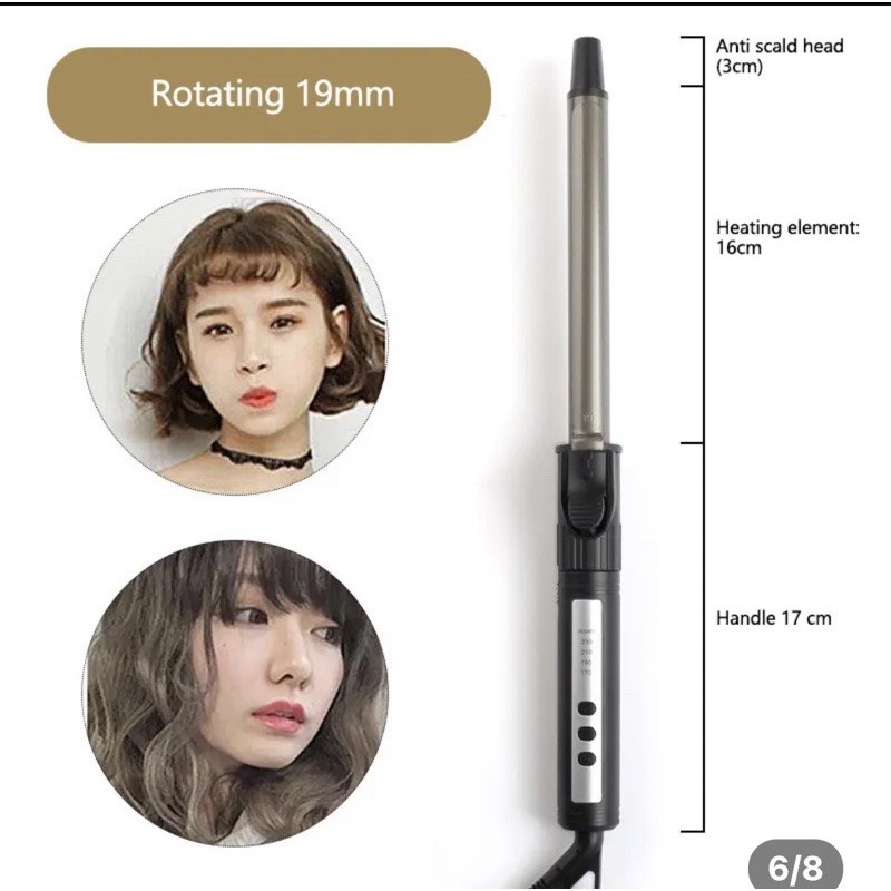 Máy uốn tóc làm xoăn xoay 360 bảo hành 12 tháng